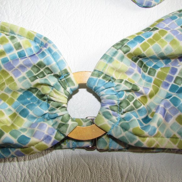 INC Tiled Look Halter Bikini - Sz XS - NEW - Picture 10 of 13